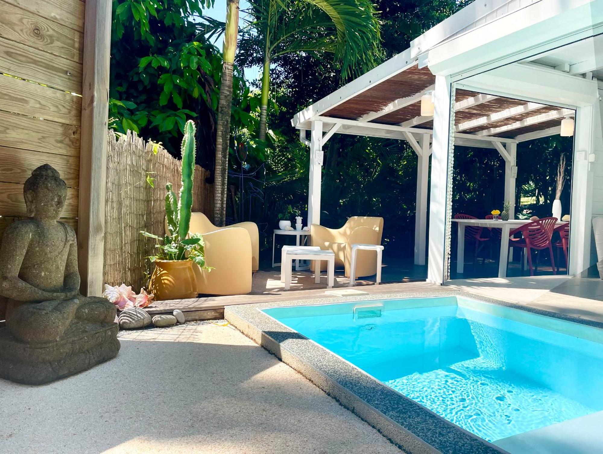 17 Les Palmes - Maison De Charme - Piscine Privee Et Acces Plage Sainte-Anne  Εξωτερικό φωτογραφία